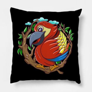 Parrot cute illustration Pillow