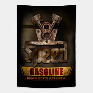 V8 Speed Gasoline Engine Tapestry