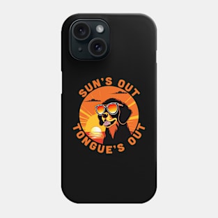 Sun's Out, Tongue's Out Get Your Puppy Summer Vibe On Phone Case