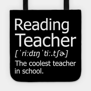 Funny Reading Teacher Meaning T-Shirt Awesome Definition Classic Tote