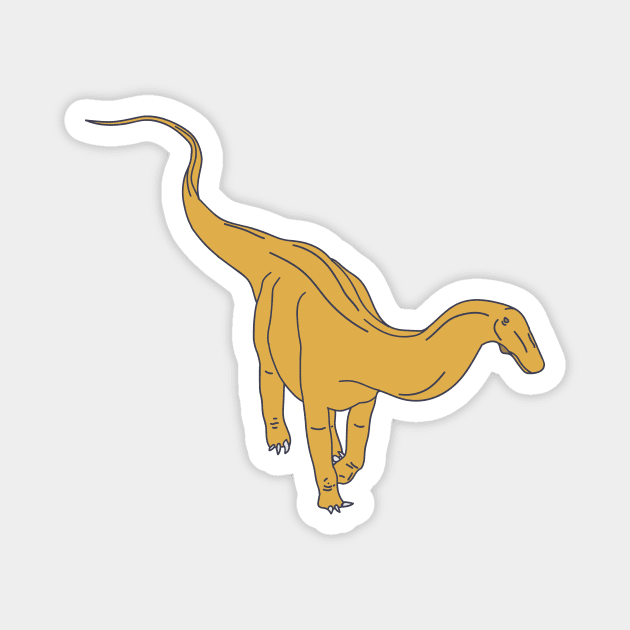 Apatosaurus - Prehistoric Dinosauria - Sauropod Dinosaur Magnet by DeWinnes