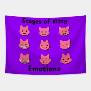 Stages of Kitty Emotions Tapestry