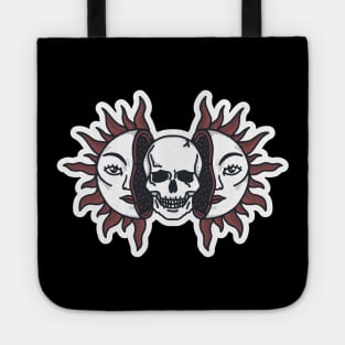 Sunflowers Skull Artwork Tote