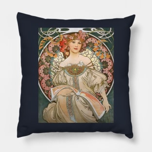 Reverie by Alphonse Mucha 1897 Pillow