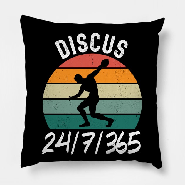Discus 24/7/365 Pillow by footballomatic