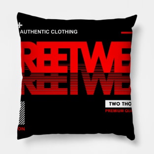 sixtwo streetwear authentic clothing typhography Pillow