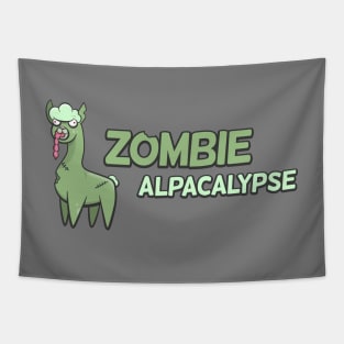 Zombie Alpacalypse II - puns Tapestry