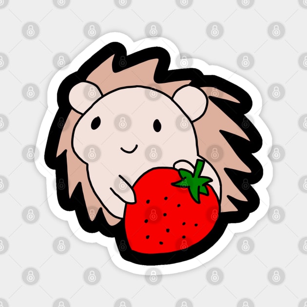 hedgehog strawberry Magnet by tailspalette