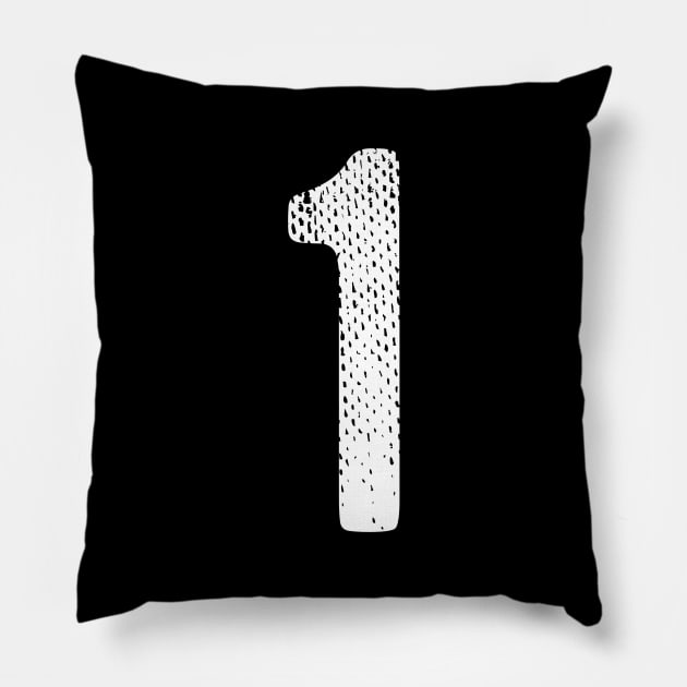 Number 1 - Team Sports - One - 1 - Hockey Lacrosse Baseball Rugby Basketball Cricket Pillow by winwinshirt