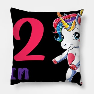 I Turned 12 in quarantine Cute Unicorn Pillow