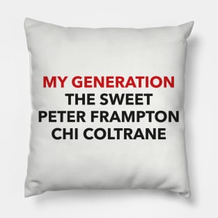 My Generation 1970s music Pillow