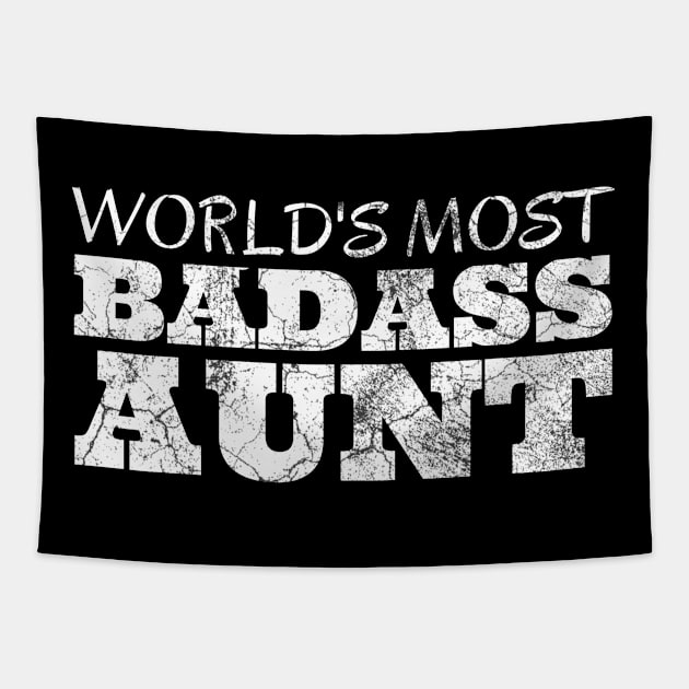 World's Most Badass Aunt Tapestry by IndiPrintables