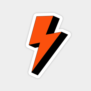 Orange and Black Lightning Bolt Magnet