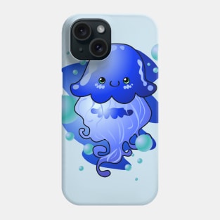 Kawaii Blue Jellyfish Phone Case