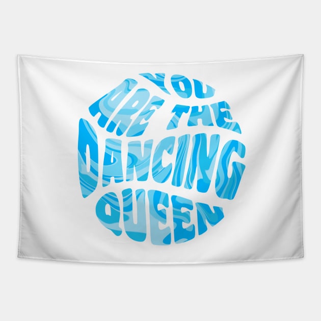 Dancing Queen Blue Marble Tapestry by CMORRISON12345