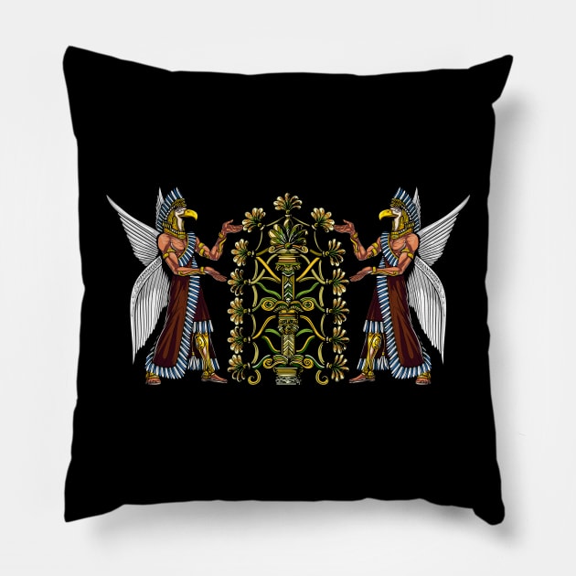 Anunnaki Sumerian Gods Pillow by underheaven