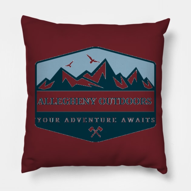 Allegheny outdoors adventure Pillow by AlleghenyOutdoors18