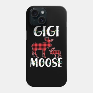 Red Plaid Gigi Moose Matching Family Pajama Christmas Gift Phone Case