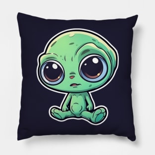 Cool Alien with a Hooded Pullover design #15 Pillow