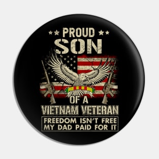 Proud Son of A Vietnam Veteran Pin