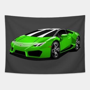 Lamborghini Huracan green color Tapestry