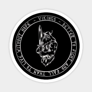 Vikings Warrior - Silver Gradient Magnet