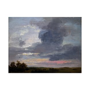 Johan Christian Dahl Cloud Study Over Flat Landscape T-Shirt