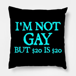 I'm Not Gay But $20 Is $20 Pillow