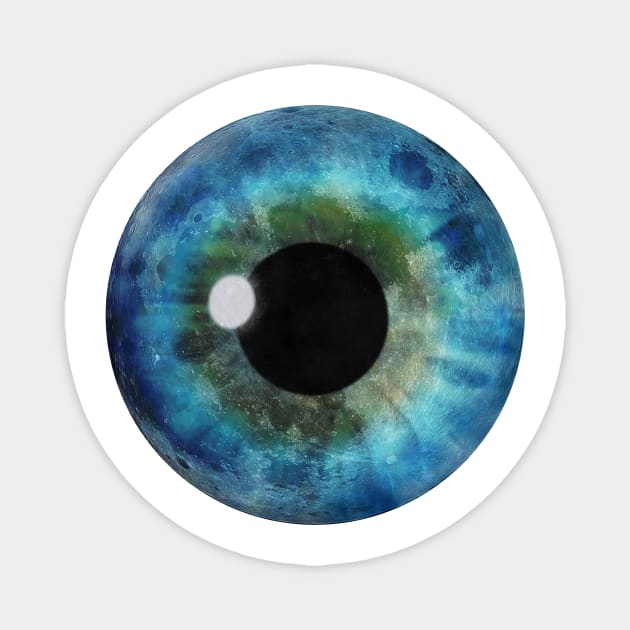 Retro earth eye Magnet by SUNWANG