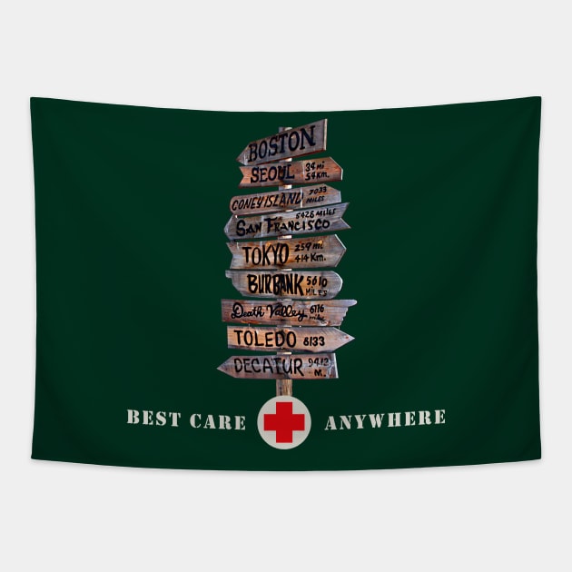 Best Care Anywhere in Korea Tapestry by Alema Art