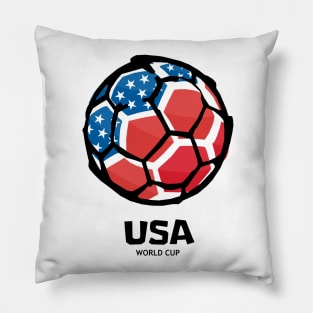 USA Football Country Flag Pillow