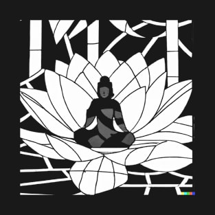 Lotus Meditation Monk Style T-Shirt