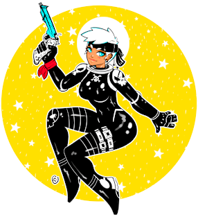 Space Pirate Girl Magnet