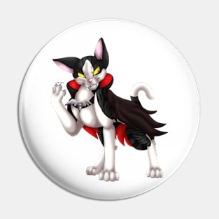 VampiCat: Black Bicolor Tabby Pin