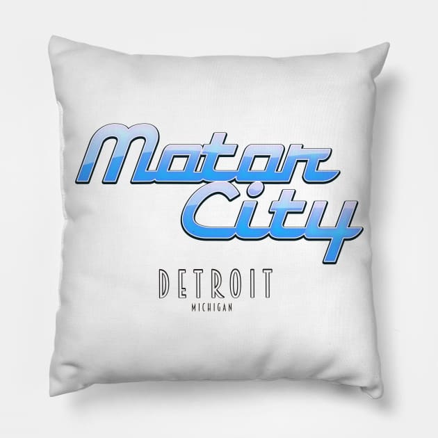 Motor City Detroit Michigan Pillow by nickemporium1