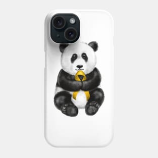 Cute Panda Holding Golden Ribbon Phone Case