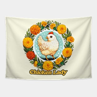 Chicken Lady Tapestry