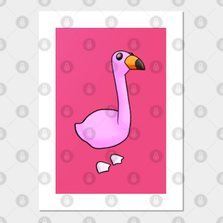 Flamingo Roblox Posters And Art Prints Teepublic - flamingo roblox meme border