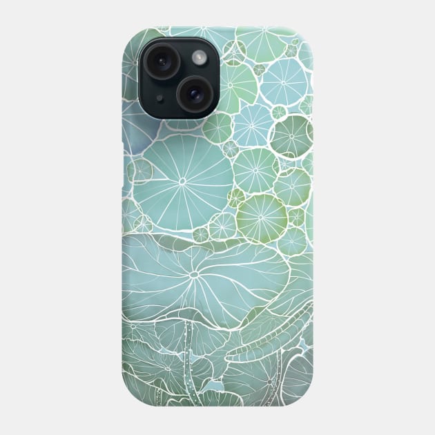 Water Lily Leafs Phone Case by Cheese_Wen Art