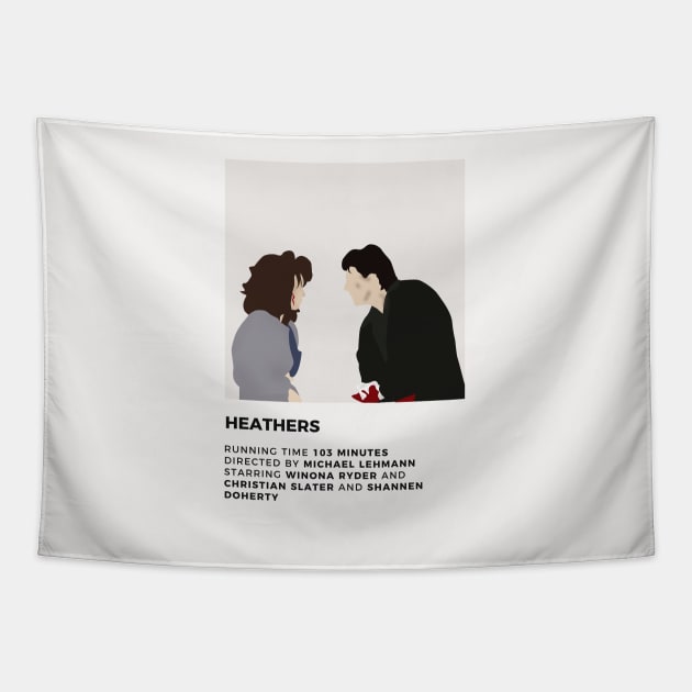 Heathers Minimalist Poster Tapestry by honeydesigns