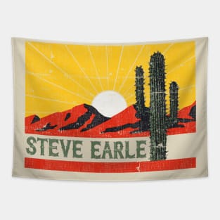 Steve Earle / Retro Style Alt Country Fan Design Tapestry