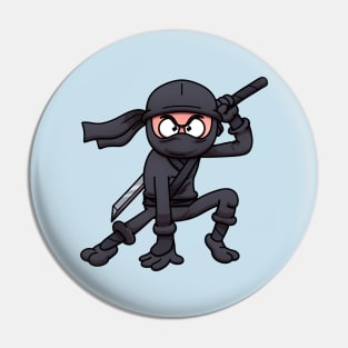 Ninja With Sword Pin