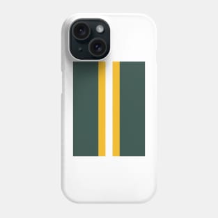 Retro American Football Stripes Green Bay Green, Yellow, White Phone Case