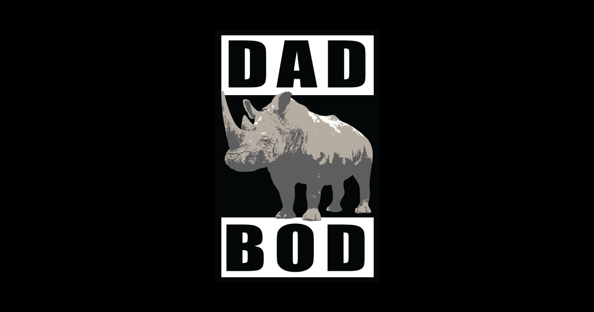 Weightlifting Powerlifting Rhino Dad Bad Rhinoceros Dad Sticker