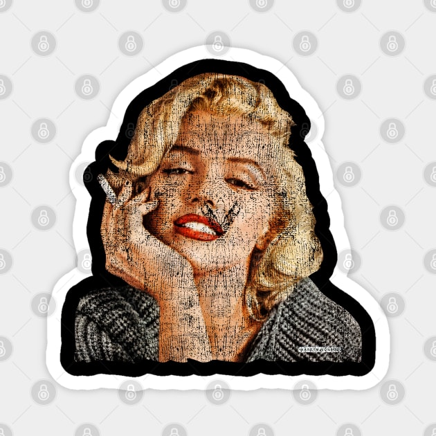 Retro - Marilyn Monroe Chicago Smoker Magnet by botokgetuk