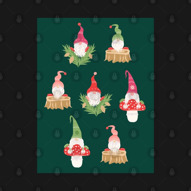 Christmas Gnomes by nadyabasos