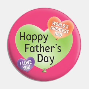 Holiday Event Heart Day Dad Father Love Great Pin