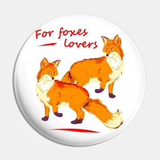 Cute red foxes Pin