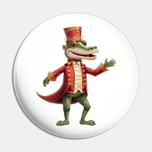 Alligator Christmas Nutcracker Pin