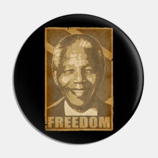 Nelson Nelson Mandela Freedom Propaganda Poster Pin